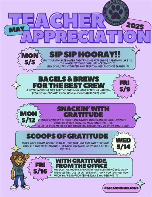 Teacher Appreciation Days